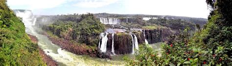 Wonderful View Of Iguazu Fallsdevil S Throat And A Multiplicity