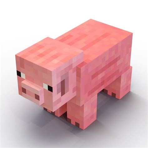Minecraft Pig 3d Model Minecraft Pig Minecraft Toys Minecraft Theme