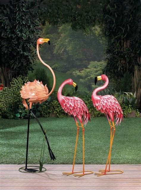 Standing Flamingo Garden Decor Flamingo Garden Flamingo Yard Art