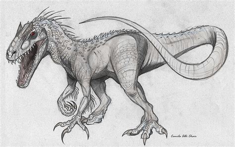 Indominus Rex By Iguana Teteia On Deviantart Dinosaur Drawing