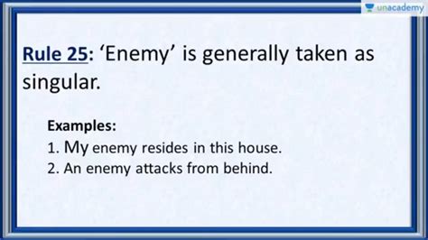Subject Verb Agreement Rule 25 Correct Usage Of The Word Enemy