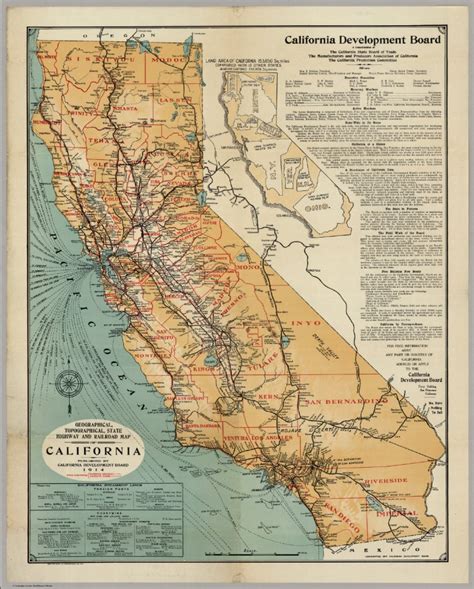 California Highway And Railroad Map David Rumsey Historical Map