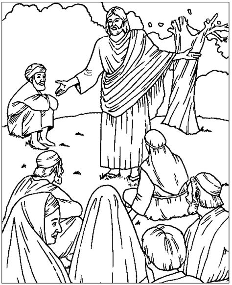 Jesus Preaching In The Temple Coloring Page Coloring Pages