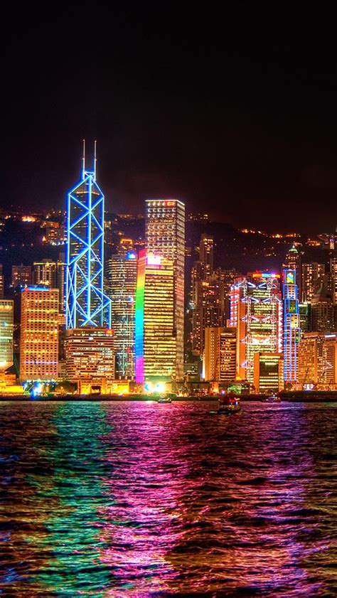 Hong Kong City Night Lights Iphone X 876543gs