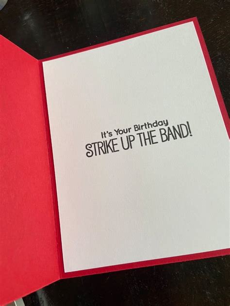 Happy Birthday Card Marching Band Birthday Card Give A Handmade Card Handmade Greeting Card