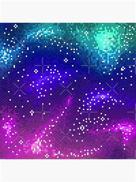 Pixel Galaxy Art Print For Sale By Krisdrawsthings Redbubble