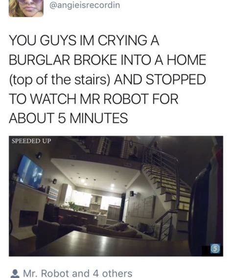 mybrainsnothere “ me as a burglar ” mr robot guys read burglar