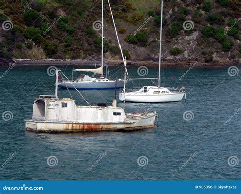 Three Sail Boats In Auckland New Zealand Stock Photo Image Of