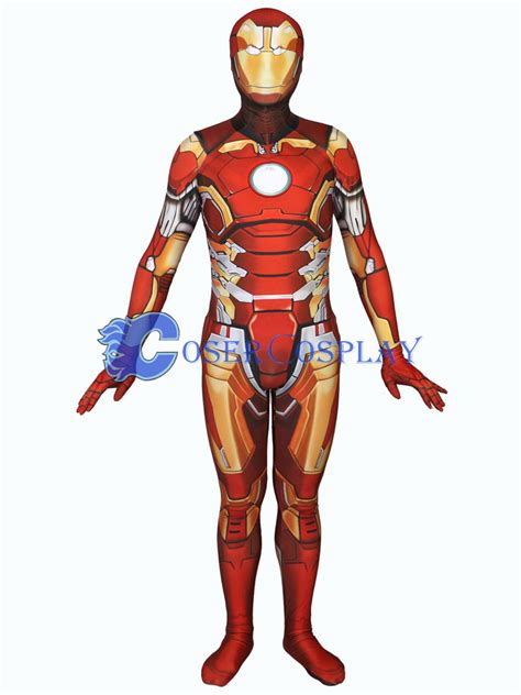 Tony Stark Iron Man Cosplay Costume Zentai Halloween
