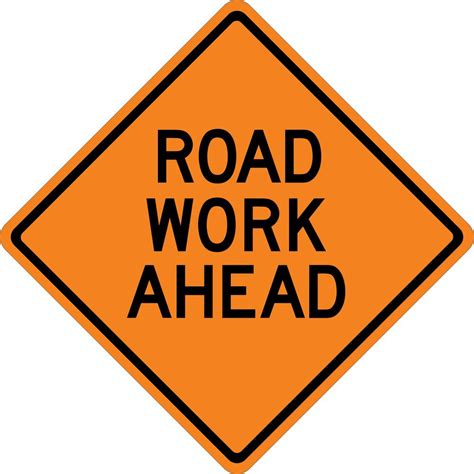 Road Work Ahead Sign Vinyl Decal Sticker 5 Sizes