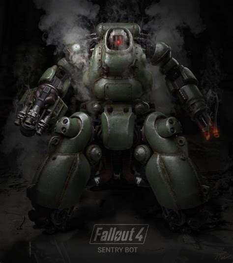 Fallout 4 Sentry Bot Poster 1 Dennis Mejillones Fallout Art Fallout