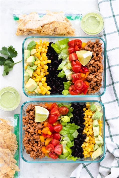 Easy Taco Salad Meal Prep Bowls Meals With Maggie