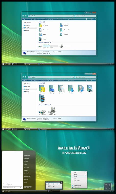 Vista Aero Theme For Windows 10 Cleodesktop