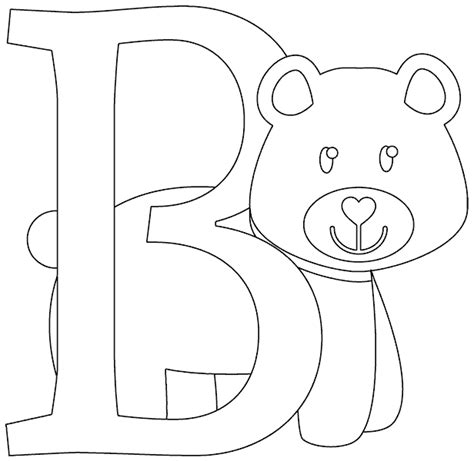 B Is For Bear Coloring Page