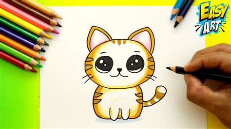 Cómo Dibujar Un Gato Kawaii How To Draw Cute Cat Dibujos Kawai