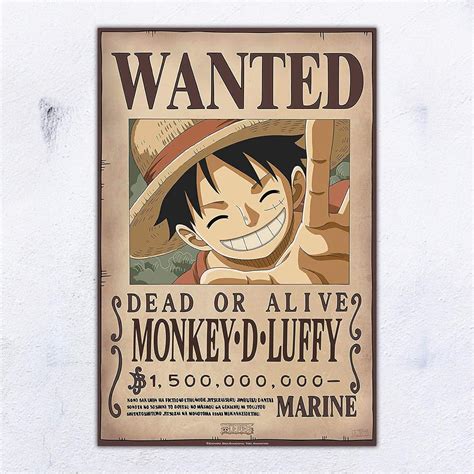 Buy Updateclassic One Piece Monkey D Luffy Wanted Poster And Prints Unframed Wall Art Gifts
