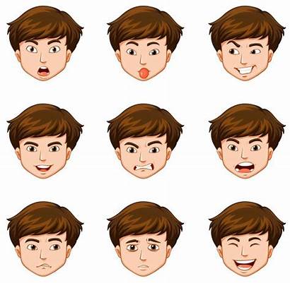Expressions Facial Different Vector Expression Face Mouth