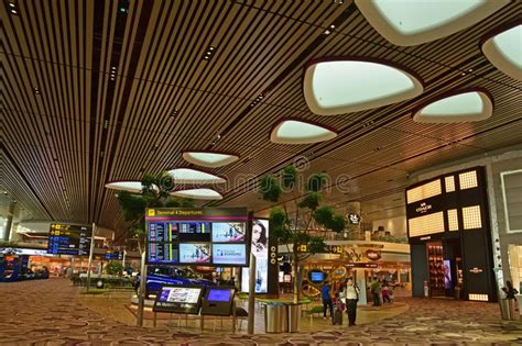 Newly Completed Terminal Four 4 Of Changi Airport Singapore Editorial