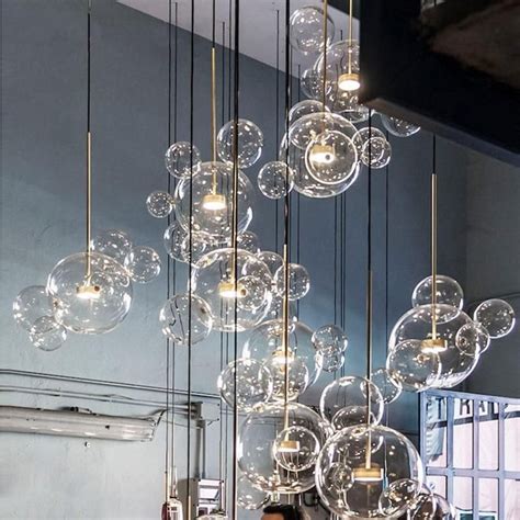 Clear Bubbles Light With Clear Transparent Bubbles Modern Hanging