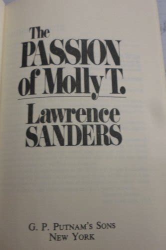 the passion of molly t by sanders lawrence very good hardcover 1984 first edition first