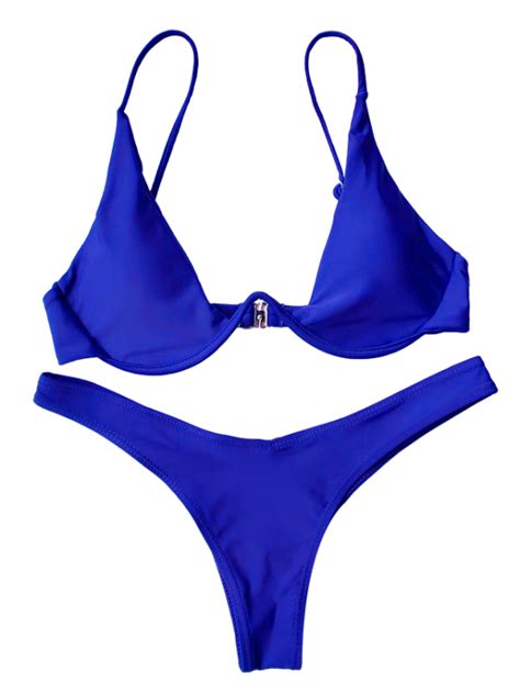 ad push up plunge bathing suit blue sexy plunging collar thong bikini set features soft