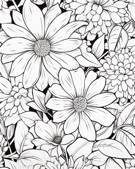 Flower Printable Coloring Pages Best Flower Site