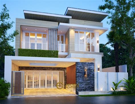 Mr Dwi Irawan Modern House 2 Floors Design Cirebon Jawa Barat By
