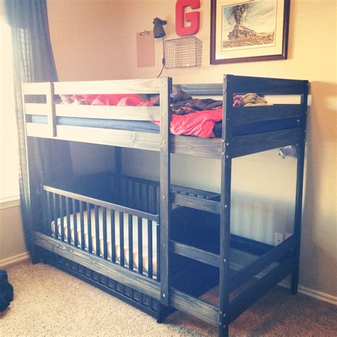 Cheap baby cribs, buy quality mother & kids directly from china suppliers:new folding crib multifunctional game features: Boys room progress shot. Bunk bed with crib underneath ...