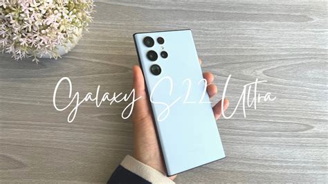 Samsung Galaxy S22 Ultra Sky Blue Unboxing Mindovermetal English