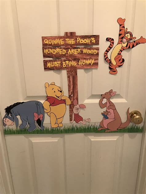 Winnie The Pooh Themed Birthday Party Door Decor Winnie The Pooh