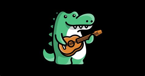 Cute Baby Crocodile Playing Guitar Cute Baby Crocodile Playing Guitar