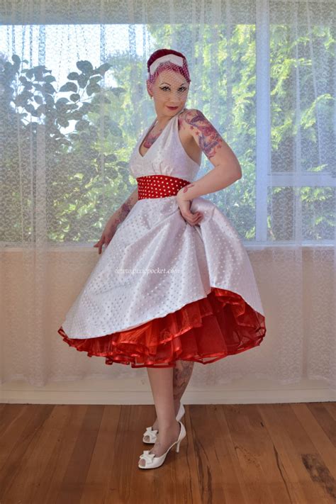1950 s rockabilly lara wedding dress with red etsy