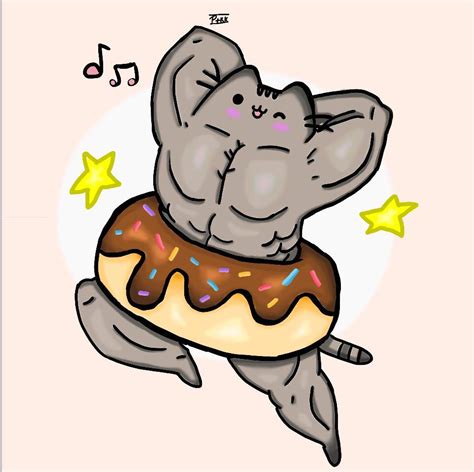 Strong Donut Pusheen Pusheen The Cat Amino Amino