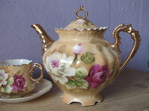 Antique Lefton China Brown Heritage Teapot Hand By Shoponsherman