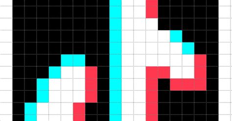 Minecraft Pixel Art Templates Tik Tok Logo