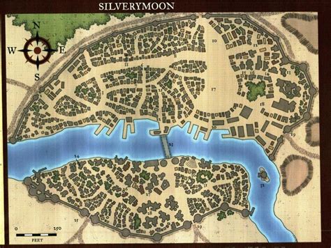 Silverymoon 2 3e Fantasy Map Map Dungeons And Dragons