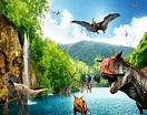 Papel De Parede Adesivo Dinossauro Tiranossauro T-rex 10m2 - R$ 329,90 ...