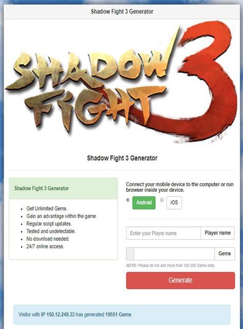 Free to play, shadow fight 3 allows you to play with millions of other players from around the world. Free Shadow Fight 3 Hack Cheats Gems Generator APK ...