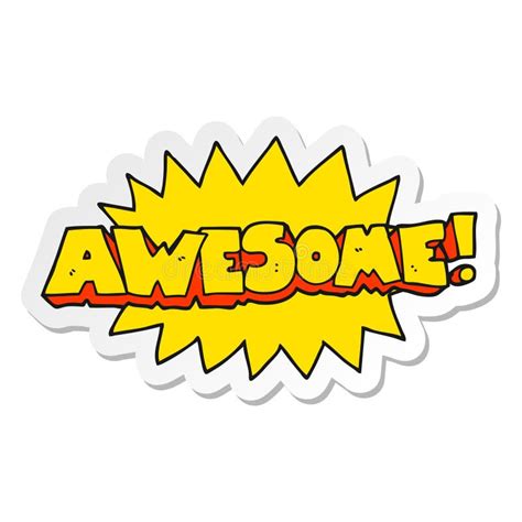 A Creative Sticker Of A Awesome Cartoon Shout Stock Vector