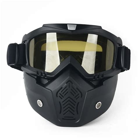 modular riding modular goggles face mask helmet sports safety detachable shield breathable