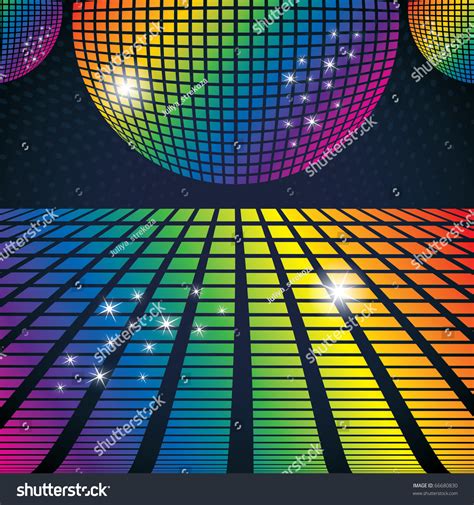 Vector Illustration Of Abstract Party Background With Disco Ball