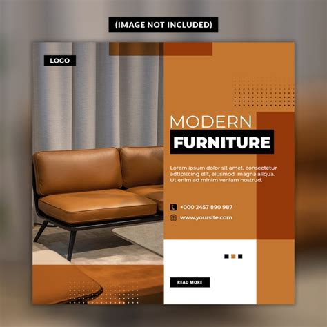 Modern Furniture Social Media Post Template Hollands