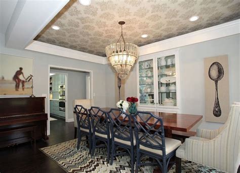 Wallpapered Tray Ceiling Wallpapered Rooms 12 Photos To Inspire