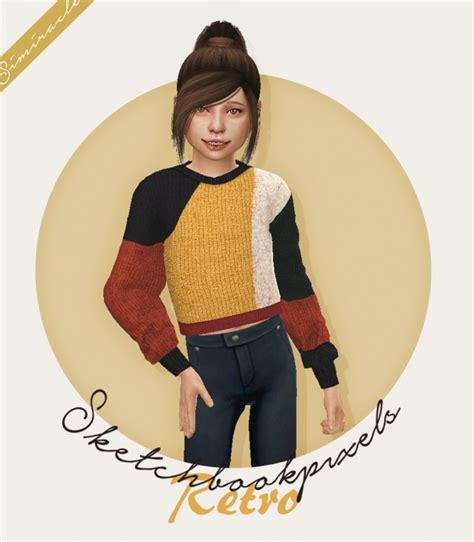 Sketchbookpixels Retro 3t4 Sweater For Kids At Simiracle