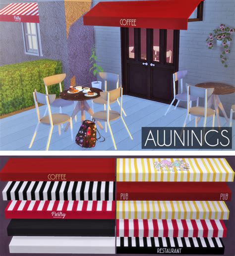 Building Awnings Ts Cc Sims Cc Custom Content Build Mode The Sims Sims Cc Kitchen Jars