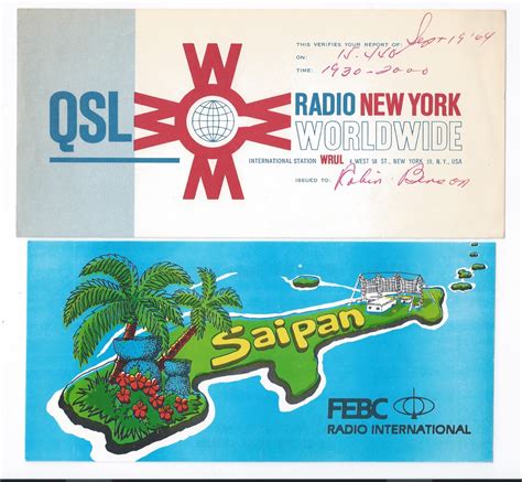 Past Print Qsl Cards