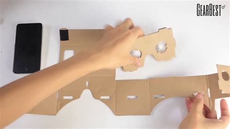Gearbest Review Diy Vr 3d Cardboard Glasses Kit For Iphone Android Smart Phone