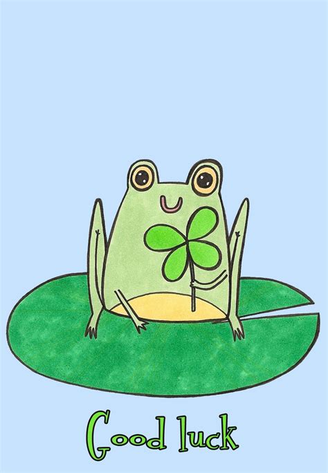 free-printable-good-luck-frog-greeting-card-good-luck-cards,-good-luck,-luck