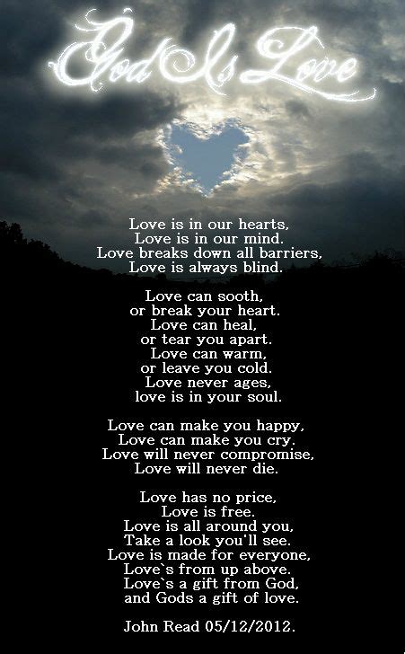 God Is Love Picture Poems Romantic Poems For Boyfriend Love Poems