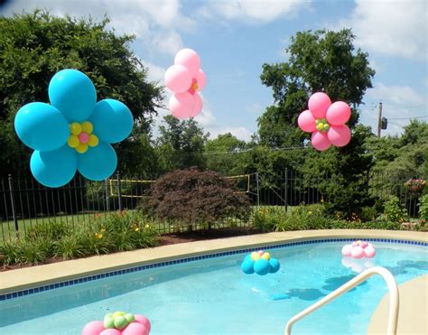 You will get to bath her, clean her, and also choose a cute little outfit for her to wear, and in the end join her for the baby shower at the pool party. Party Decor | Knoxville Parties | Balloons | Above the ...